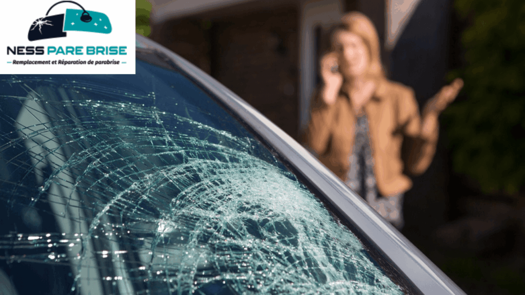 pare-brise cassé