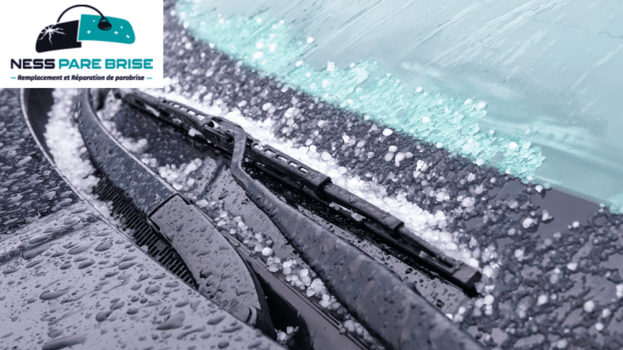 Pare-brise sous le gel